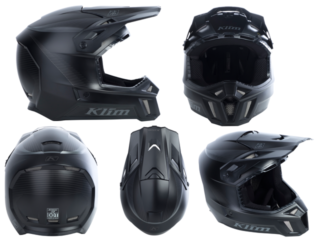 2019 KLIM F3 ECE HELMET - BLACK STEALTH